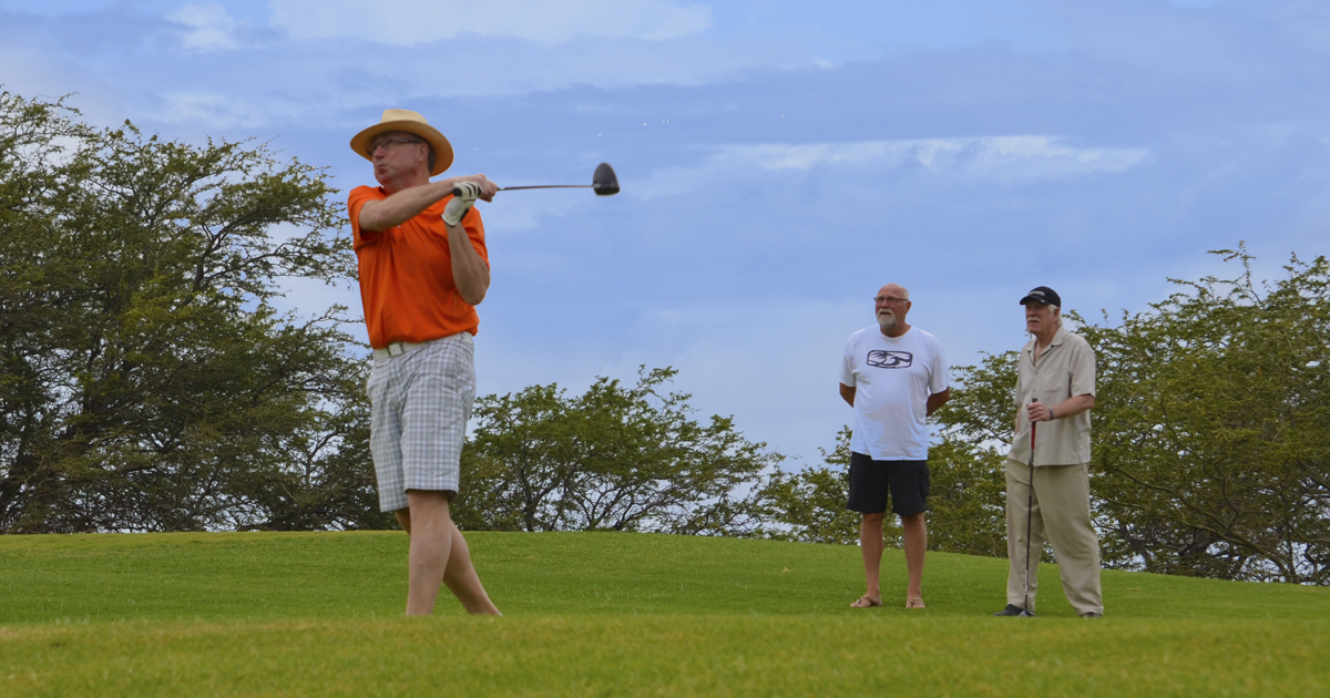 Golfer at Hapuna Golf Course