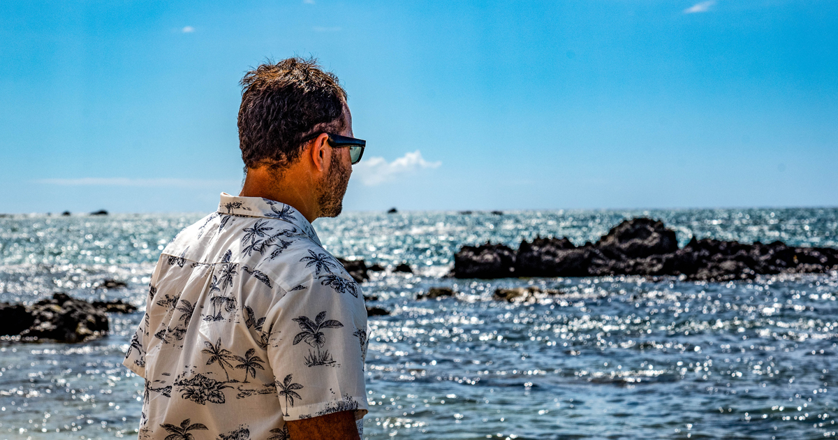 Contemplating the ocean A-Bay Beach