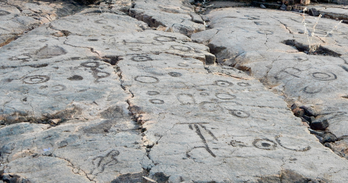 Hawaiian petroglyphs