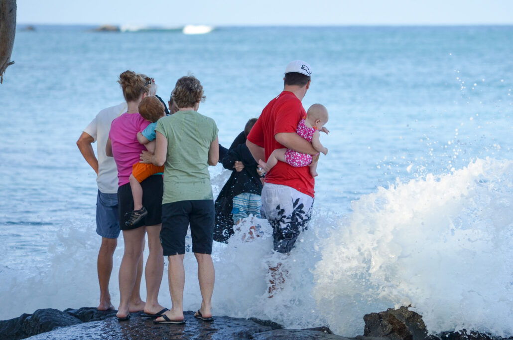 Family on the beach