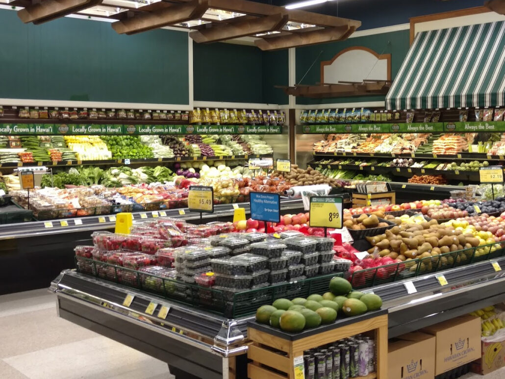 Produce Section Foodland Waimea Grocery Store